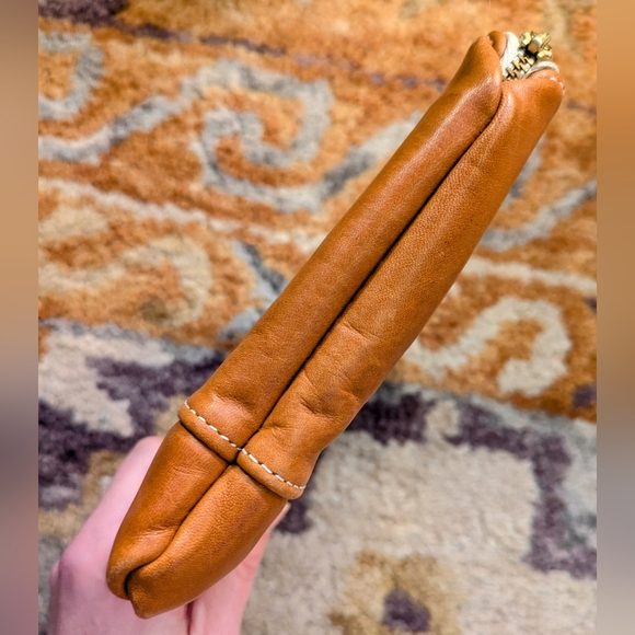 Free2Fly Ivey Wristlet Wallet All Leather Clutch in Cognac - Picture 9 of 11